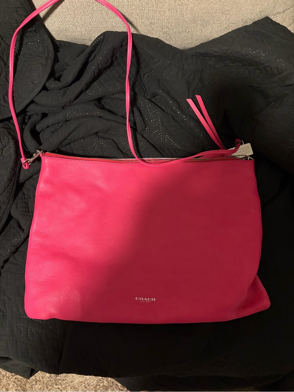 Coach Fuchsia Leather Crossbody Bag